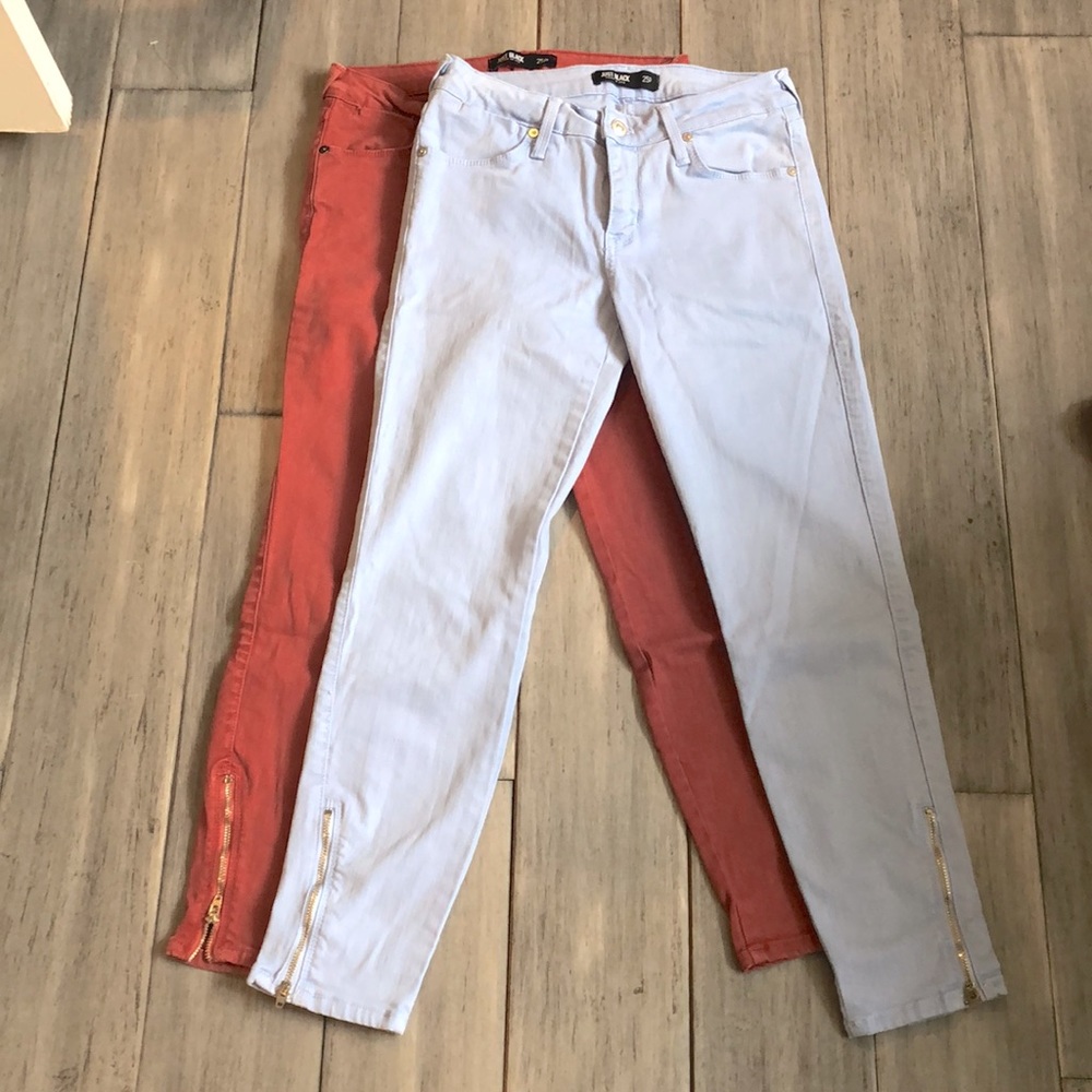 Just Black skinny ankle colored jeans